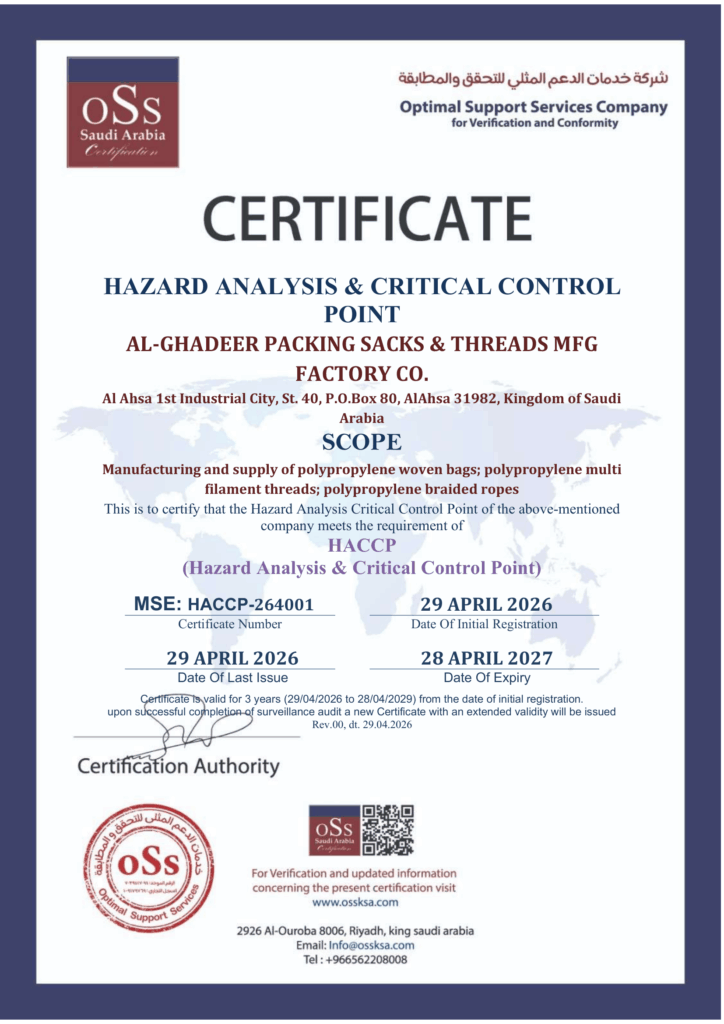 HACCP Certificate